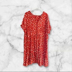 Madewell Rust Floral Mini Dress, Size 20W
